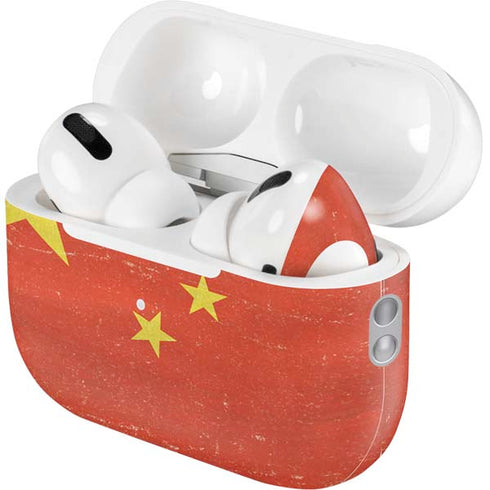 Chinese Flag Distressed AirPods Pro 2nd Gen Skin